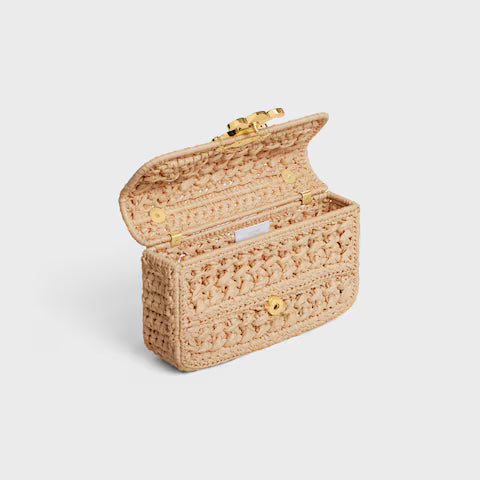 Celine Straw Chain Crossbody Bag